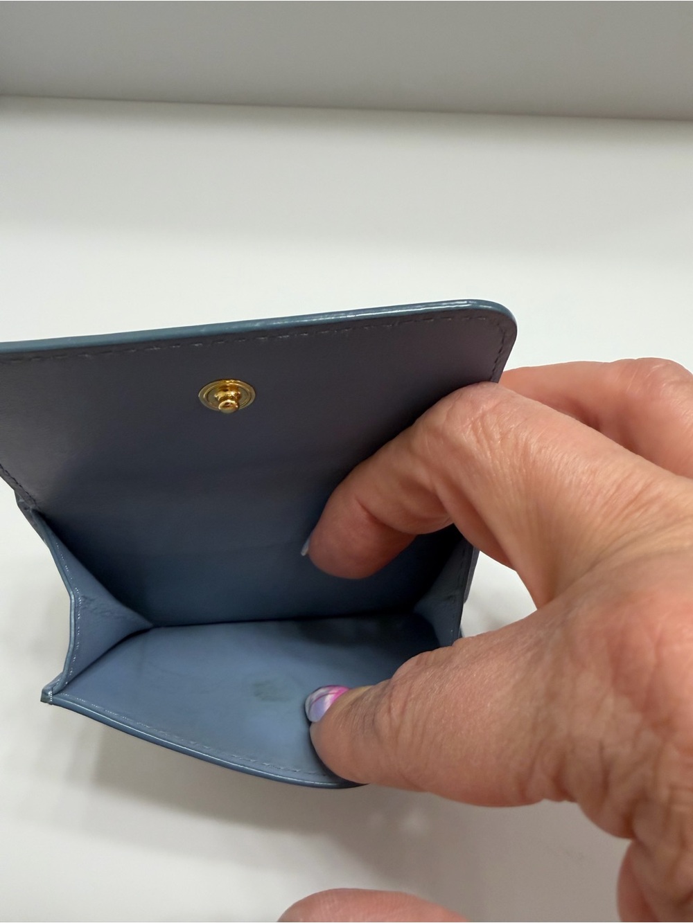 EUC- MIU MIU MADRAS LEATHER TRIFOLD WALLET- WOTH BOX AND COA CARD AND TAG 🦋🌸 - Picture 6 of 15